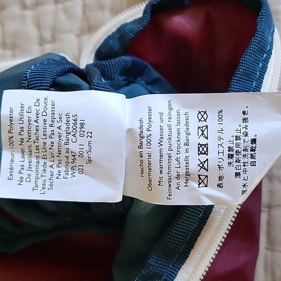 Nwot Eddie Bauer Packable Teal, Cream Maroon Fanny Pack Will Fit Up To 42" Waist - Picture 5 of 7